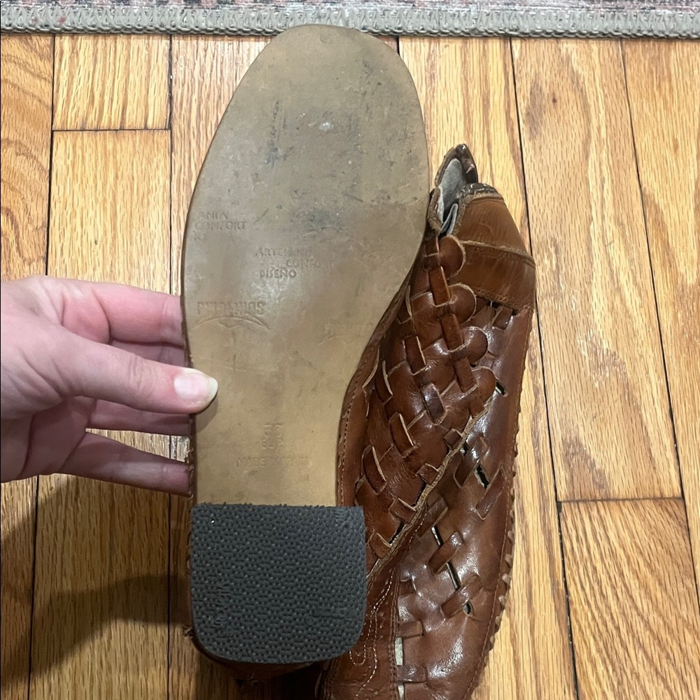 PIKOLINOS Brown Leather woven Ankle Booties - Picture 3 of 4